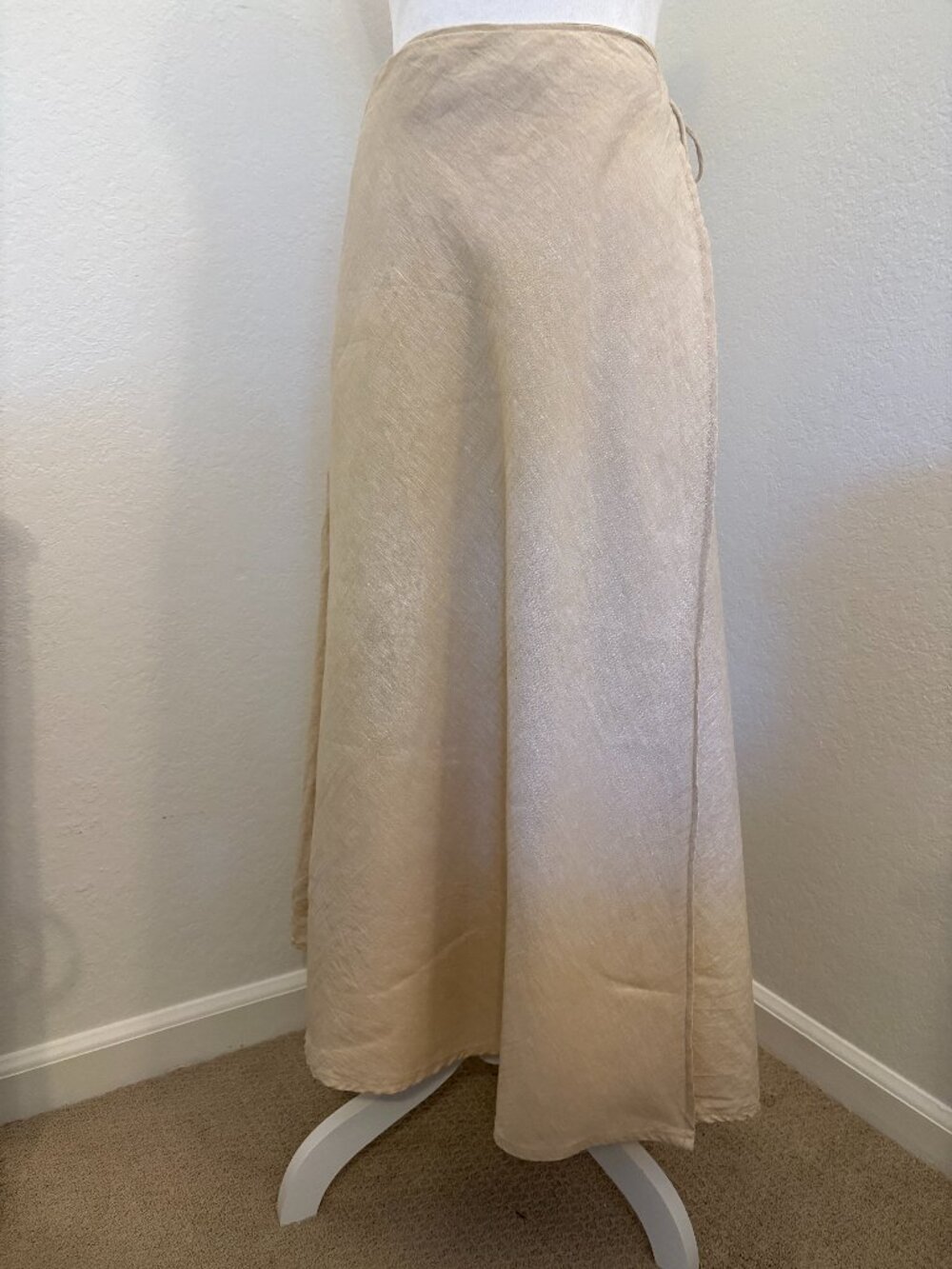 Haven by Talbots Linen Wrap over Linen Skirt